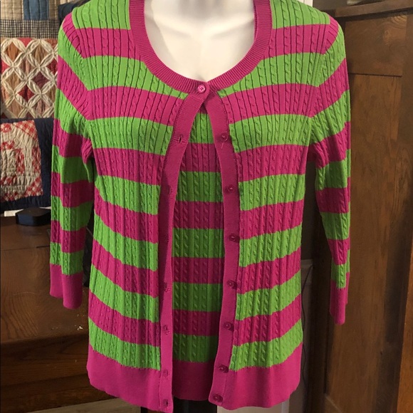 Talbots Petite Spring Sweater Twinset MP M - Picture 4 of 5